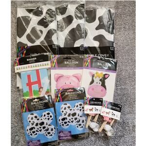 Farm and Cow Birthday Decorations-Unopened